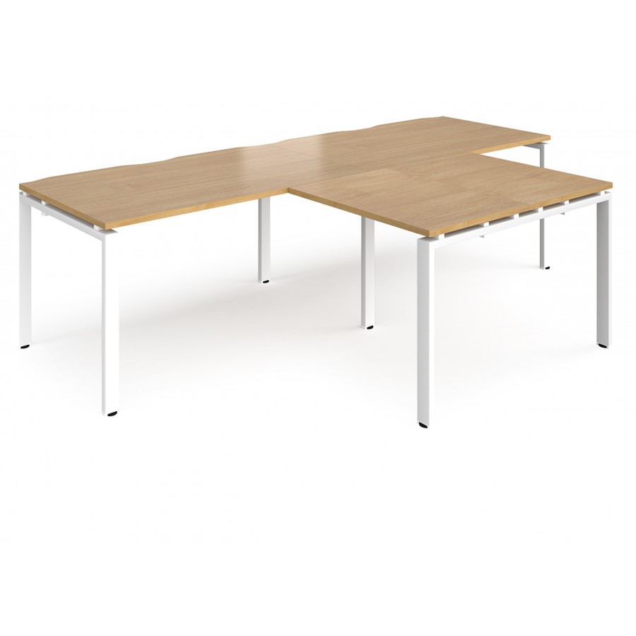 Adapt 2 Person  L Shape Desks with Return Unit